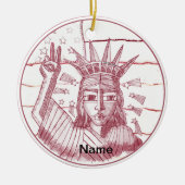Liberty Peace Keramisch Ornament (Voorkant)