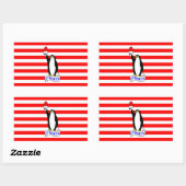Liberty Penguin Vlag Rechthoekige Sticker (Vel)