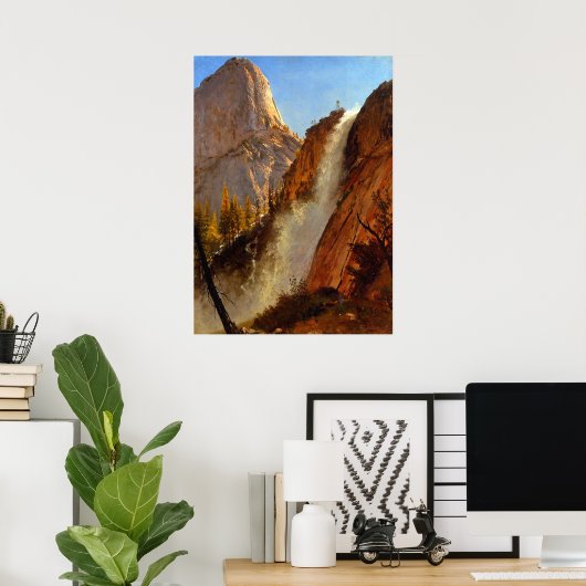 Liberty Pet Yosemite Park Waterfall 1873 Poster (Thuiskantoor)