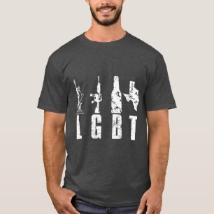 Liberty Pistolen Beer Texas T Parody LGBT T-shirt