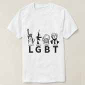 "Liberty Pistolen Beer Trump" Mannen T-shirt (Design voorkant)