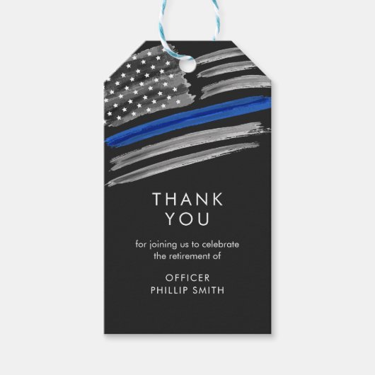 LIBERTY Politie Wetshandhaving Pensioen Partij Cadeaulabel (Voorkant)