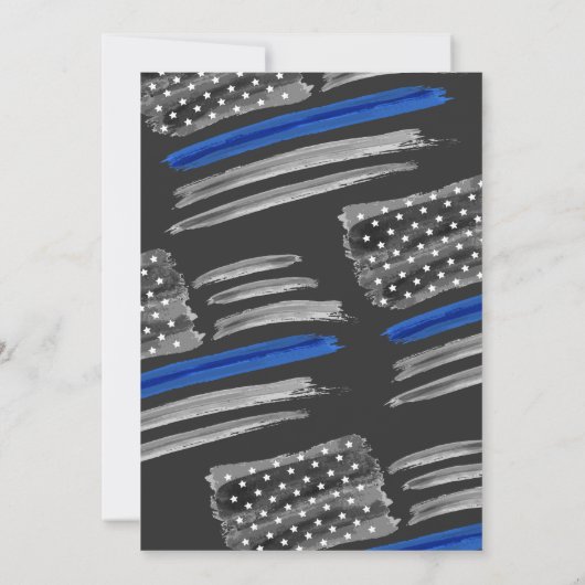 LIBERTY Politie Wetshandhaving Pensioen Partij Kaart (Achterkant)