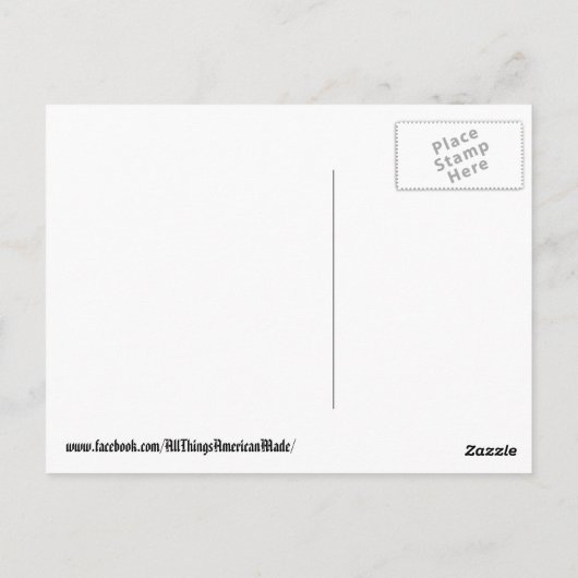 Liberty Pug Briefkaart (Achterkant)