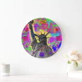 Liberty Punk Graffiti Wandklok – Neon Vibes (Huis)