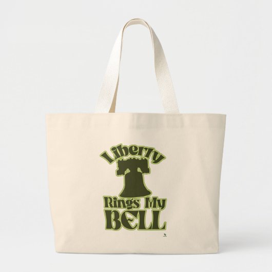 Liberty Rings My Bell Fun Tourist Art Grote Tote Bag (Voorkant)