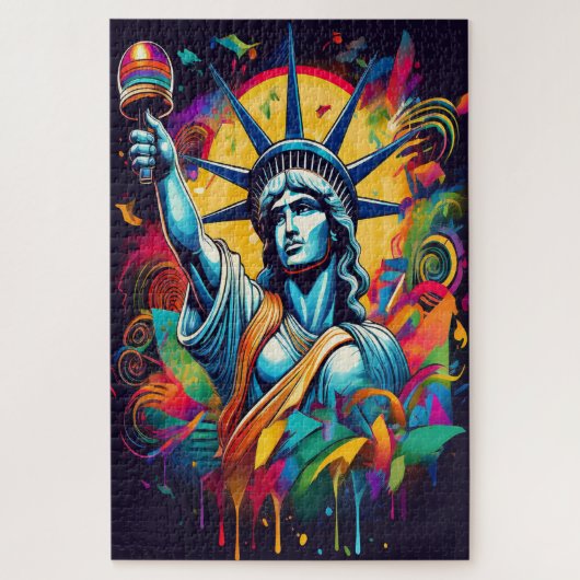 Liberty Rising – Een stoutmoedige moderne tribut a Legpuzzel (Verticaal)