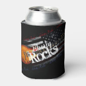 LIBERTY ROCKS  Amerikaanse vlag Blikjeskoeler (Blikje Voorkant)