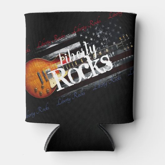 LIBERTY ROCKS  Amerikaanse vlag Blikjeskoeler (Voorkant)