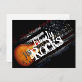 LIBERTY ROCKS  Amerikaanse vlag Briefkaart (Voorkant / Achterkant)