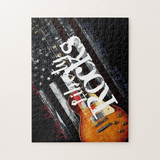 LIBERTY ROCKS  Amerikaanse vlag Legpuzzel (Verticaal)