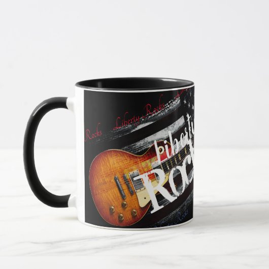 LIBERTY ROCKS  Amerikaanse vlag Mok (Links)