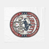 Liberty Rodeo Patriottisch Patriottisch Rodeo West Fleece Deken (Voorkant (Horizontaal))