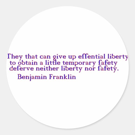 Liberty Ronde Sticker (Voorkant)