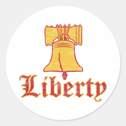 Liberty Ronde Sticker (Voorkant)