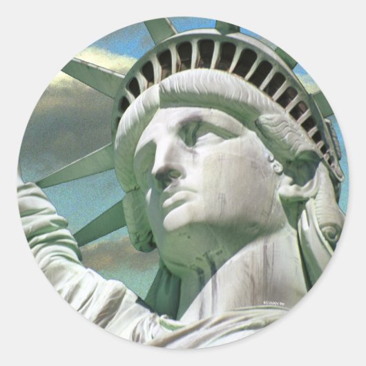 LIBERTY RONDE STICKER (Voorkant)