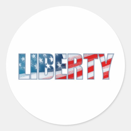 Liberty Ronde Sticker (Voorkant)