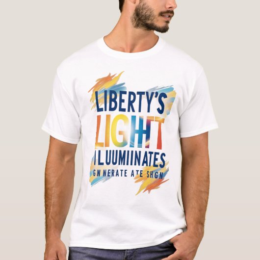 Liberty’s Light Illuminates – Modern Inspiration  T-shirt (Voorkant)