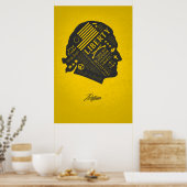LIBERTY SERIES - Thomas Jefferson Abstract Gedacht Poster (Keuken)