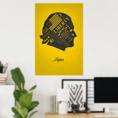 LIBERTY SERIES - Thomas Jefferson Abstract Gedacht Poster (Thuiskantoor)