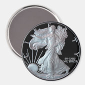 Liberty Silver Dollar Head 2006 Magneet (Voorkant / Achterkant)