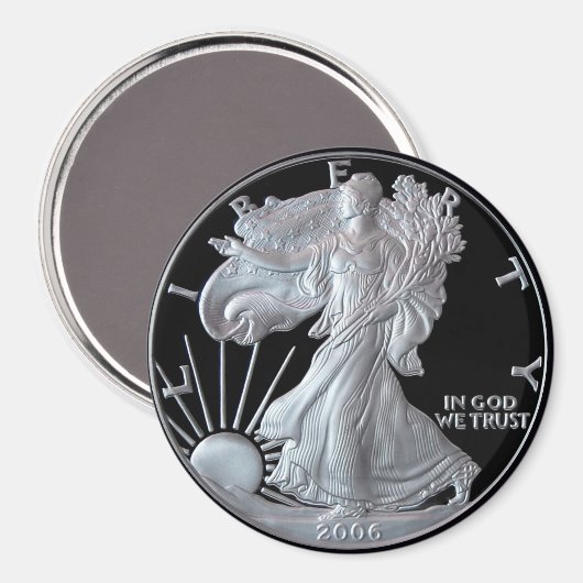 Liberty Silver Dollar Head 2006 Magneet (Voorkant / Achterkant)