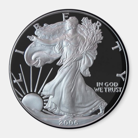 Liberty Silver Dollar Head 2006 Magneet (Voorkant)