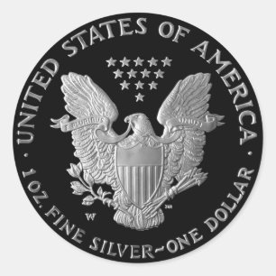 Liberty Silver Dollar Tail 2006 Ronde Sticker
