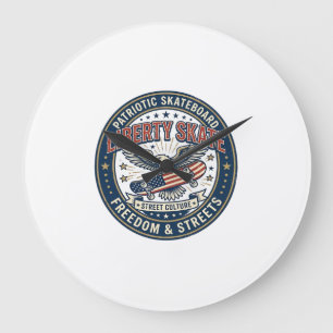 Liberty Skate Patriottisch Patriottisch Skateboard Grote Klok