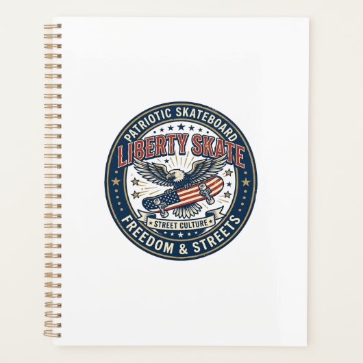 Liberty Skate Patriottisch Patriottisch Skateboard Planner (Voorkant)