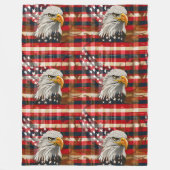 Liberty Soars Deken Adelaar en Vlag Thuis Geschenk (Voorkant)