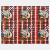 Liberty Soars Deken Adelaar en Vlag Thuis Geschenk (Voorkant (Horizontaal))
