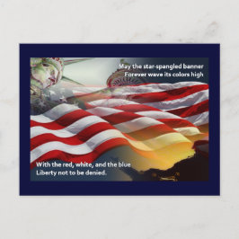 Liberty Star-gepantserde banner Briefkaart