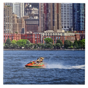 Liberty State Park - Jet Ski in Morris Canal Basin Tegeltje
