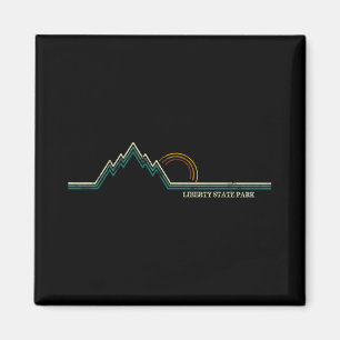 Liberty State Park New Jersey Berg Retro  Magneet