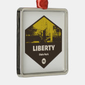 Liberty State Park New Jersey Metalen Ornament (Rechts)