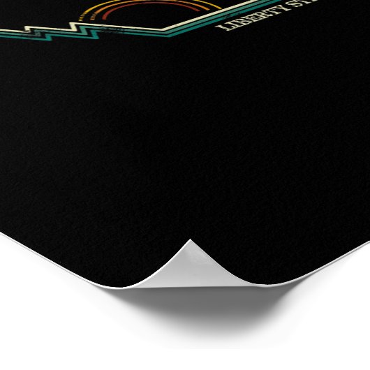 Liberty State Park New Jersey Mountain Retro  Poster (Hoek)