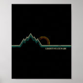 Liberty State Park New Jersey Mountain Retro  Poster (Voorkant)