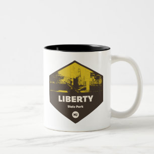 Liberty State Park New Jersey Tweekleurige Koffiemok