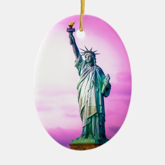 Liberty Statue New York Keramisch Ornament (Voorkant)