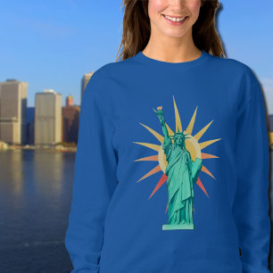 Liberty  Statue & Rising Sun  Sweatshirt