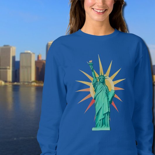 Liberty  Statue & Rising Sun  Sweatshirt