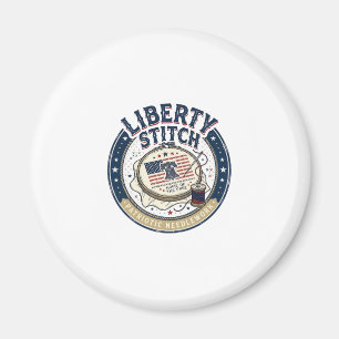 Liberty Steek Patriottische Borduurwerk Naald Magneet