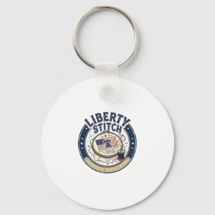 Liberty Steek Patriottische Borduurwerk Naald Sleutelhanger