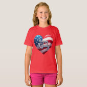 Liberty Style: USA Slogan Design T-shirt (Voorkant volledig)