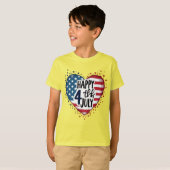 Liberty Style: USA Slogan Design T-shirt (Voorkant volledig)