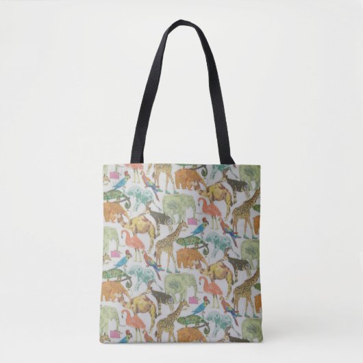 Liberty Tana Lawn Queue voor the Zoo Tote Bag (Voorkant)