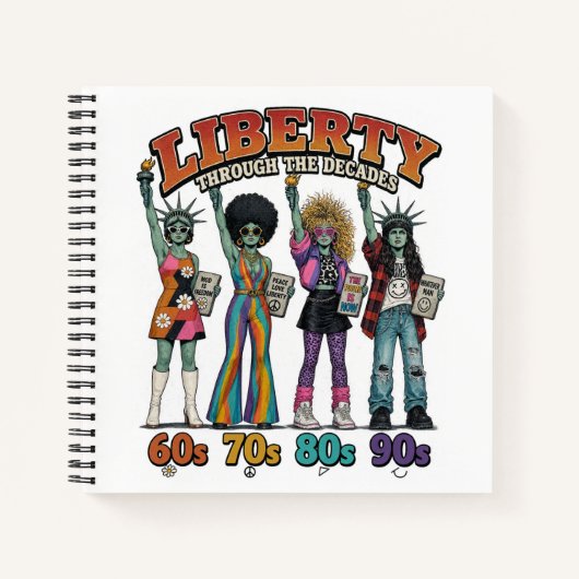 Liberty Through the Decades Retro Notitieboek (Voorkant)