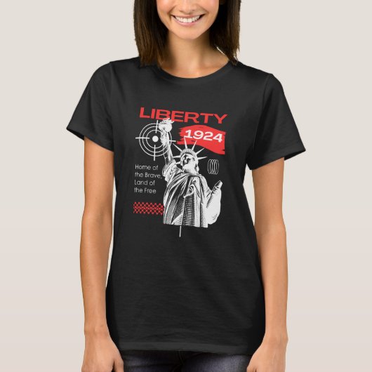 Liberty Thuis Van Dappere T-shirt (Voorkant)