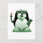 Liberty Tux (Linux Tux) Briefkaart (Voorkant)